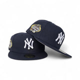 Navy Blue New York Yankees Gray Bottom 2003 World Series Side Patch New Era 59Fifty Fitted