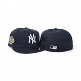 Navy Blue New York Yankees Gray Bottom 2003 World Series Side Patch New Era 59Fifty Fitted