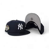 Navy Blue New York Yankees Gray Bottom 2003 World Series Side Patch New Era 59Fifty Fitted