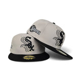 Stone Chicago White Sox Black Visor Gray Bottom 2005 World Series Side Patch New Era 59Fifty Fitted