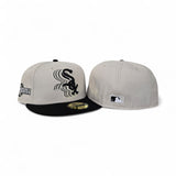 Stone Chicago White Sox Black Visor Gray Bottom 2005 World Series Side Patch New Era 59Fifty Fitted