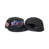 Black New York Knicks Gray Bottom Knicks Team Logo Side Patch New Era 9Fifty Snapback