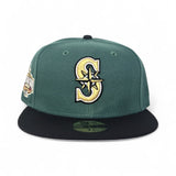 Ever Green Seattle Mariners Black Visor Gray Bottom 2001 All Star Game Side Patch New Era 59Fifty Fitted