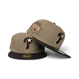 Camel Philadelphia Phillies Brown Visor Gray Bottom 1996 All Star Game Side Patch New Era 59Fifty Fitted