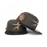 Brown Houston Astros Black Visor Gray Bottom 35 Great Years Side Patch New Era 59Fifty Fitted