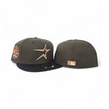 Brown Houston Astros Black Visor Gray Bottom 35 Great Years Side Patch New Era 59Fifty Fitted