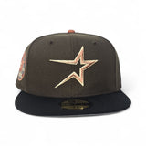 Brown Houston Astros Black Visor Gray Bottom 35 Great Years Side Patch New Era 59Fifty Fitted