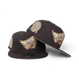 Brown Los Angeles Angels Pink Bottom 50th Anniversary Side Patch New Era 59Fifty Fitted