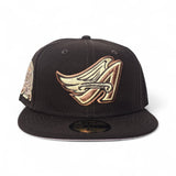 Brown Los Angeles Angels Pink Bottom 50th Anniversary Side Patch New Era 59Fifty Fitted