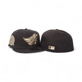 Brown Los Angeles Angels Pink Bottom 50th Anniversary Side Patch New Era 59Fifty Fitted