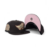 Brown Los Angeles Angels Pink Bottom 50th Anniversary Side Patch New Era 59Fifty Fitted