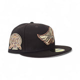 Brown Los Angeles Angels Pink Bottom 50th Anniversary Side Patch New Era 59Fifty Fitted