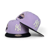 Lavender Glow In The Dark New York Yankees Black Visor Pink Bottom 1999 World Series Side Patch New Era 59Fifty Fitted