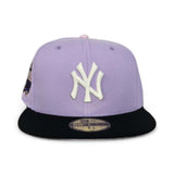 Lavender Glow In The Dark New York Yankees Black Visor Pink Bottom 1999 World Series Side Patch New Era 59Fifty Fitted