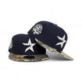 Navy Blue Houston Astros Real Tree Visor Gray Bottom 45th Anniversary Side Patch New Era 59Fifty Fitted