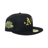 Black Scribble Oakland Athletics Gray Bottom 1989 World Series Side Patch New Era 59Fifty Fitted