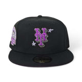 Black Scribble New York Mets Grape Purple Bottom Shea Stadium Side Patch New Era 59Fifty Fitted