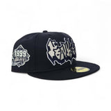 Navy Blue Graffiti New York Yankees Gray Bottom 1999 World Series Side Patch New Era 59Fifty Fitted