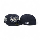 Navy Blue Graffiti New York Yankees Gray Bottom 1999 World Series Side Patch New Era 59Fifty Fitted