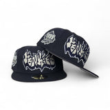 Navy Blue Graffiti New York Yankees Gray Bottom 1999 World Series Side Patch New Era 59Fifty Fitted