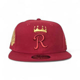 Red Kansas City Royals Gray Bottom 2015 World Series Side Patch New Era 59Fifty Fitted