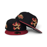 Black Fire Flame Houston Astros Red Visor Gray Bottom 2004 All Star Game Side Patch New Era 59Fifty Fitted