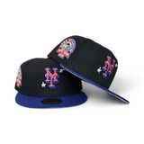 Black Scribble New York Mets Royal Blue Visor Gray Bottom Shea Stadium Side Patch New Era 59Fifty Fitted