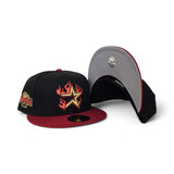 Black Fire Flame Houston Astros Red Visor Gray Bottom 2004 All Star Game Side Patch New Era 59Fifty Fitted