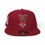 Red Los Angeles Angels Upside Down Logo Gray Bottom Anaheim Angels Side Patch New Era 59Fifty Fitted
