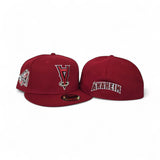 Red Los Angeles Angels Upside Down Logo Gray Bottom Anaheim Angels Side Patch New Era 59Fifty Fitted