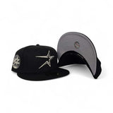 Black Houston Astros Gray Bottom 35 Great Years Side Patch New Era 59Fifty Fitted