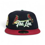 Navy Blue St. Louis Cardinals "The Lou" Red Visor Gray Bottom 1931 World Series Side Patch New Era 59Fifty Fitted