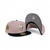 Pink Rouge New York Mets Black Visor Gray Bottom 60th Anniversary Side Patch New Era 59Fifty Fitted