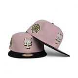 Pink Rouge New York Mets Black Visor Gray Bottom 60th Anniversary Side Patch New Era 59Fifty Fitted