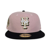 Pink Rouge New York Mets Black Visor Gray Bottom 60th Anniversary Side Patch New Era 59Fifty Fitted