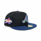 Black Atlanta Braves Blue Visor Gray Bottom 2025 All Star Game Side Patch New Era 59Fifty Fitted