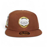 Rust Orange Chicago Cubs Gray Bottom Be Alert Foul Balls Side Patch New Era 59Fifty Fitted