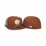 Rust Orange Chicago Cubs Gray Bottom Be Alert Foul Balls Side Patch New Era 59Fifty Fitted