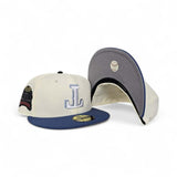 Off White Upside Down Texas Rangers Indigo Blue Visor Gray Bottom Final Season Side Patch New Era Fitted