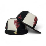 Off White/Black Pinwheel Kansas City Royals Black Visor Red Bottom City Connect Side Patch New Era 59Fifty Fitted