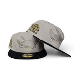 Stone Tampa Bay Rays Black Visor Gray Bottom Tropicana Field Side Patch New Era 59Fifty Fitted
