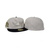 Stone Tampa Bay Rays Black Visor Gray Bottom Tropicana Field Side Patch New Era 59Fifty Fitted