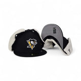 Black Pittsburgh Penguins Gray Bottom Dogear New Era 59Fifty Fitted