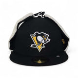 Black Pittsburgh Penguins Gray Bottom Dogear New Era 59Fifty Fitted