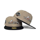 Camel Houston Astros Black Visor Pink Bottom 2005 World Series Side Patch New Era 59Fifty Fitted