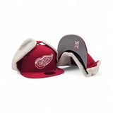 Red Detroit Redwings Gray Bottom Dogear New Era 59Fifty Fitted