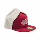 Red Detroit Redwings Gray Bottom Dogear New Era 59Fifty Fitted
