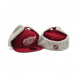 Red Detroit Redwings Gray Bottom Dogear New Era 59Fifty Fitted