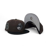 Brown Spring Training New York Mets Black Visor Gray Bottom Shea Stadium Side Patch New Era 59Fifty Fitted