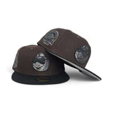 Brown Spring Training New York Mets Black Visor Gray Bottom Shea Stadium Side Patch New Era 59Fifty Fitted